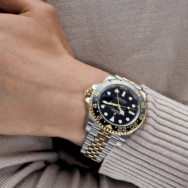 Rolex Master Two Tone Black And Yellow Gold