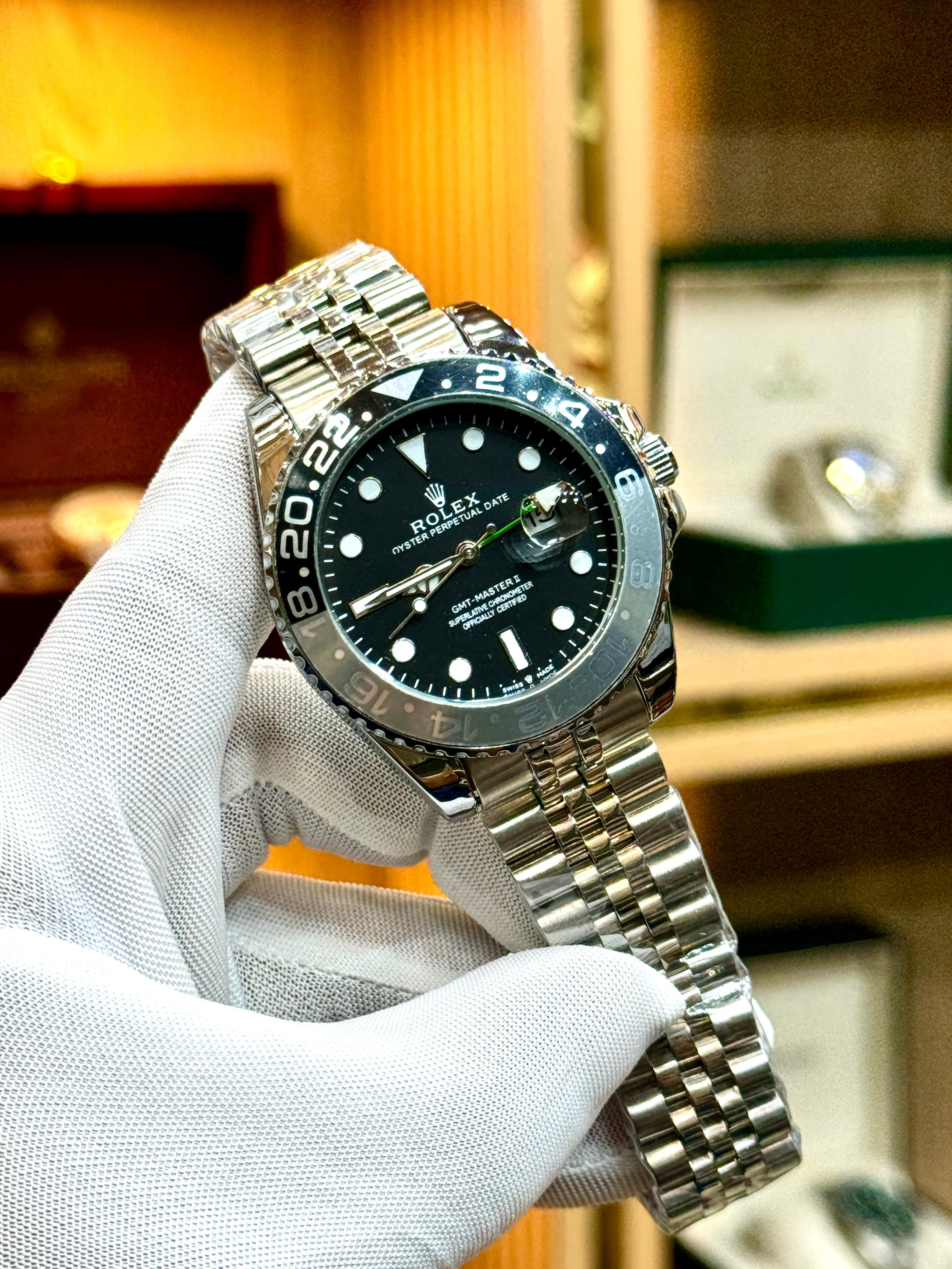 ROLEX Rotatable Bezel Black Dial